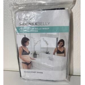Postpartum Belly Wrap Support Belt Size Small/Medium Black Upspring Shrinkx NEW
